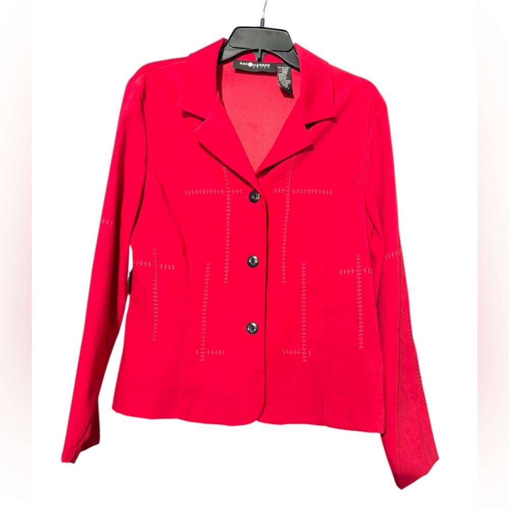 Vintage Sag Harbor Vibrant Red Blazer